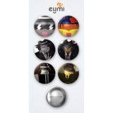 Eymi Design Chance & Mafioso 6'lı Metal Rozet Seti 58mm İğneli Buton Çanta Yaka Rozeti