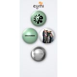 Eymi Design Cortis KPOP Grubu Green Green Albümü 3'lü Metal Rozet Seti 58mm İğneli Buton Çanta Yaka Rozeti