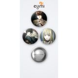 Eymi Design Death Note Animesi L , Light ve Misa Anime 3'lü Metal Rozet Seti 58mm İğneli Buton Çanta Yaka Rozeti