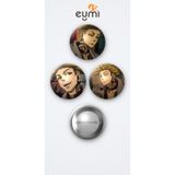 Eymi Design Gachiakuta Animesi Enjin Anime 3'lü Metal Rozet Seti 58mm İğneli Buton Çanta Yaka Rozeti