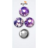 Eymi Design Genshin Impact Oyunu Raiden Oyun 3'lü Metal Rozet Seti 58mm İğneli Buton Çanta Yaka Rozeti