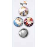 Eymi Design Hetalia America 3'lü Metal Rozet Seti 58mm İğneli Buton Çanta Yaka Rozeti