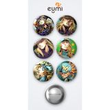 Eymi Design Jojo Gyro Zeppeli Anime ve Diego Brando Anime 6'lı Metal Rozet Seti 58mm İğneli Buton Çanta Yaka Rozeti