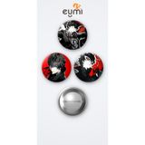 Eymi Design Persona 5 Oyunu Ren Amamiya 3'lü Metal Rozet Seti 58mm İğneli Buton Çanta Yaka Rozeti
