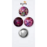 Eymi Design Stomach Book Caroline 3'lü Metal Rozet Seti 58mm İğneli Buton Çanta Yaka Rozeti