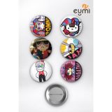 Eymi Design The Amazing Digital Circus Pomni & Jax Gösteri Çanta Süsü Rozet İğneli Buton Rozet Seti 58 mm (6'lı)