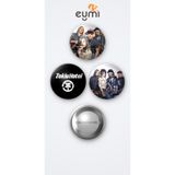 Eymi Design Tokio Hotel 3'lü Metal Rozet Seti 58mm İğneli Buton Çanta Yaka Rozeti