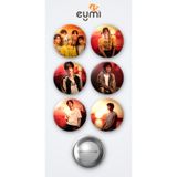 Eymi Design TXT The Star Chapter: Together 6'lı Metal Rozet Seti 58mm İğneli Buton Çanta Yaka Rozeti