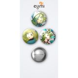 Eymi Design Witch Hat Atelier Animesi Coco 3'lü Metal Rozet Seti 58mm İğneli Buton Çanta Yaka Rozeti