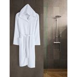 Eymir Home Collection Kapüşonlu Erkek/kadın Bornoz Yetişkin Unisex Pamuk - 2XL - Beyaz