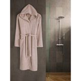 Eymir Home Collection Kapüşonlu Erkek/kadın Bornoz Yetişkin Unisex Pamuk - 2XL - Cappuccino