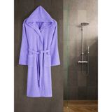Eymir Home Collection Kapüşonlu Erkek/kadın Bornoz Yetişkin Unisex Pamuk - 2XL - Lila