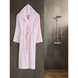 Eymir Home Collection Kapüşonlu Erkek/kadın Bornoz Yetişkin Unisex Pamuk - 2XL - Pudra