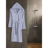 Eymir Home Collection Kapüşonlu Erkek/kadın Bornoz Yetişkin Unisex Pamuk - Gri