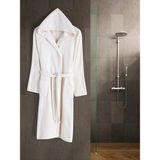Eymir Home Collection Kapüşonlu Erkek/kadın Bornoz Yetişkin Unisex Pamuk - Krem