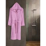 Eymir Home Collection Kapüşonlu Erkek/kadın Bornoz Yetişkin Unisex Pamuk - XL - Gülkurusu