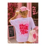 EYMORA MORE AMOR PEMBE BASKILI YAZLIK KADIN TİŞORT