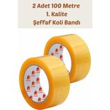Eynel 2 Adet 100 Metre Hotmelt Koli Bandı Şeffaf Renkli, Güçlü Yapışkan, Kağıda Yapışır