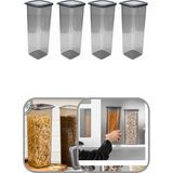 Eynel 2000 ml Şeffaf Kare Saklama Kabı Silikon Kapak Hava Geçirmez Kuru Baklagil Kahve Bakliyat Makarna - 2 lt