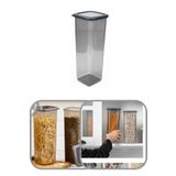 Eynel 2000 ml Şeffaf Kare Saklama Kabı Silikon Kapak Hava Geçirmez Kuru Baklagil Kahve Bakliyat Makarna
