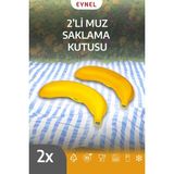 Eynel 2'li Muz Şeklinde Saklama Kabı, Çocuk Kahvaltı Beslenme Koyma Kutusu Öğrenci Okul Piknik Kamp Muzluk - Sarı