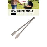 Eynel 36 Cm Battal Boy Metal Mangal Maşası Uzun Boy Paslanmaz Çelik Yemek Barbekü Izgara Kömür Köz Uzun
