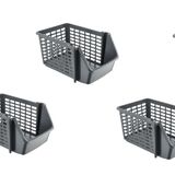 EYNEL 5 Adet Çok Amaçlı Katlı Geçmeli Organizer, Pratik Dolap İçi Lavabo Altı Evye-Tezgah Üstü Buzdolabı Mutfak Banyo Çamaşır Makinesi Ev Düzenleyici Plastik Sepet (5 Adet - Antrasit)