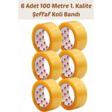 Eynel 6 Adet 100 Metre Hotmelt Koli Bandı Şeffaf Renkli, Güçlü Yapışkan, Kağıda Yapışır - --