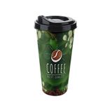 Eynel 650 ml Kapaklı Kahve Bardağı Pratik Kullanımlı Plastik Kahve & Çay Kupası Sıcak İçecek Bardakları
