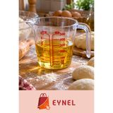 Eynel Dereceli Ölçü Kabı 500 ml Hacminde Sert Plastik Ölçü Kabı 0,5 L