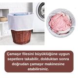 EYNEL İpli Çamaşır Yıkama Filesi, Kirli Temiz Elbise Kıyafet Torbası Asker Üniversite Yurt (3)