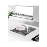 Eynel Kare Şekilli Kurutma Matı Bulaşık Altlığı Tezgah Lavabo Durulama Matı (29×29 cm) (GRİ)
