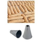 Eynel Plastik Gri Renk Tırtıl Kurabiye Kalıbı, Tırtıklı Şekilli Kek Pasta Krema Süsleme Aparatı Pastacılık Süsü Dekoru (Gri, 3 Adet)
