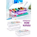 Eynel Şeffaf Plastik Bölmeli Çift Taraflı Hobi Dikiş Iğne Kutusu Arduino Balıkçı Malzeme Saklama Organizer