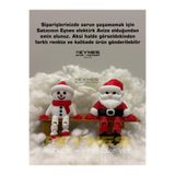 Eynes Aydınlatma Kardan Adam ve Noel Baba Figürü yeni yıl dekoru yılbaşı süsü
