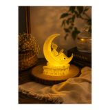Eynes Aydınlatma Modern Dekoratif LED Mumluk Ay Figürlü Kitap Okuyan Kız Biblo Led mumluk tealight dekoratif kitaplık dekoru