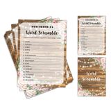 Eyouyeqi Yeni Ev Partisi Oyunu, Kelime Scramble, Rustik Çiçekli Yeni Ev Kutlaması Parti Fikirleri, Yeni Ev Sahibi/İlk Ev/Daire/Ev Partisi Dekorasyonları - 30'lu Paket (A08)