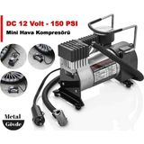 Eyp Mini Metal Gövdeli Hava Kompresörü Lastik Şişirme Çakmak Girişli 12 Volt
