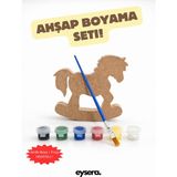 Eysera Ahşap Boyama Seti, Sallanan At – Çocuk Aktivite & Hobi Oyuncak, Montessori Eğitici Set