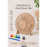 eysera Ahşap Mandala Unicorn Boyama Seti - Aktivite Etkinlik Sanat