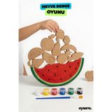 eysera Ahşap Meyve Denge Oyunu – Çocuk Boyama Aktivite & Hobi Oyuncak, Montessori Eğitici Set