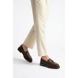 Eysha Kadın Loafer Ayakkabı Tokalı Kalın Taban Günlük Casual Rahat Klasik Şık Modern Makosen
