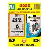 Eyted 8.Sınıf Süper Karma 6 Lı Deneme+Altın Karma 8.Sınıf Lgs 10 Farklı Deneme Set+Kalem