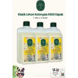 Eyüp Sabri Tuncer 3 Adet Klasik Limon Kolonyası Yedek Şişe 1 Lt ve ROSIE Pamuk