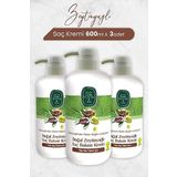 Eyüp Sabri Tuncer 3x600 ml Doğal Zeytinyağlı Saç Kremi