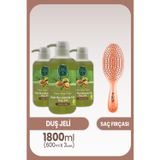 Eyüp Sabri Tuncer 3x600 ml Macadamia Yağlı Duş Jeli + Saç Fırçası