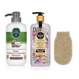 Eyüp Sabri Tuncer BANYO SETİ, HİNDİSTAN CEVİZİ ŞAMPUAN, SILKY TOUCH DUŞ JELİ, BANYO KESES, h-pro hijyen market