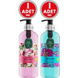 Eyüp Sabri Tuncer Doğal Zeytinyağlı Sıvı Sabun Okyanus 500 ml 1 + Japon Kiraz Çiçeği 500 ml 1 Adet