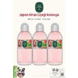 Eyüp Sabri Tuncer Japon Kiraz Çiçeği Cam Şişe Kolonya 3 Adet 400 ml ve ROSIE