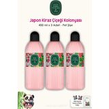 Eyüp Sabri Tuncer Japon Kiraz Çiçeği Kolonyası Pet Şişe 3'lü 400 ml ve ROSIE Pamuk